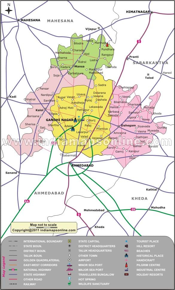 Bangalore gandhinagar hartă
