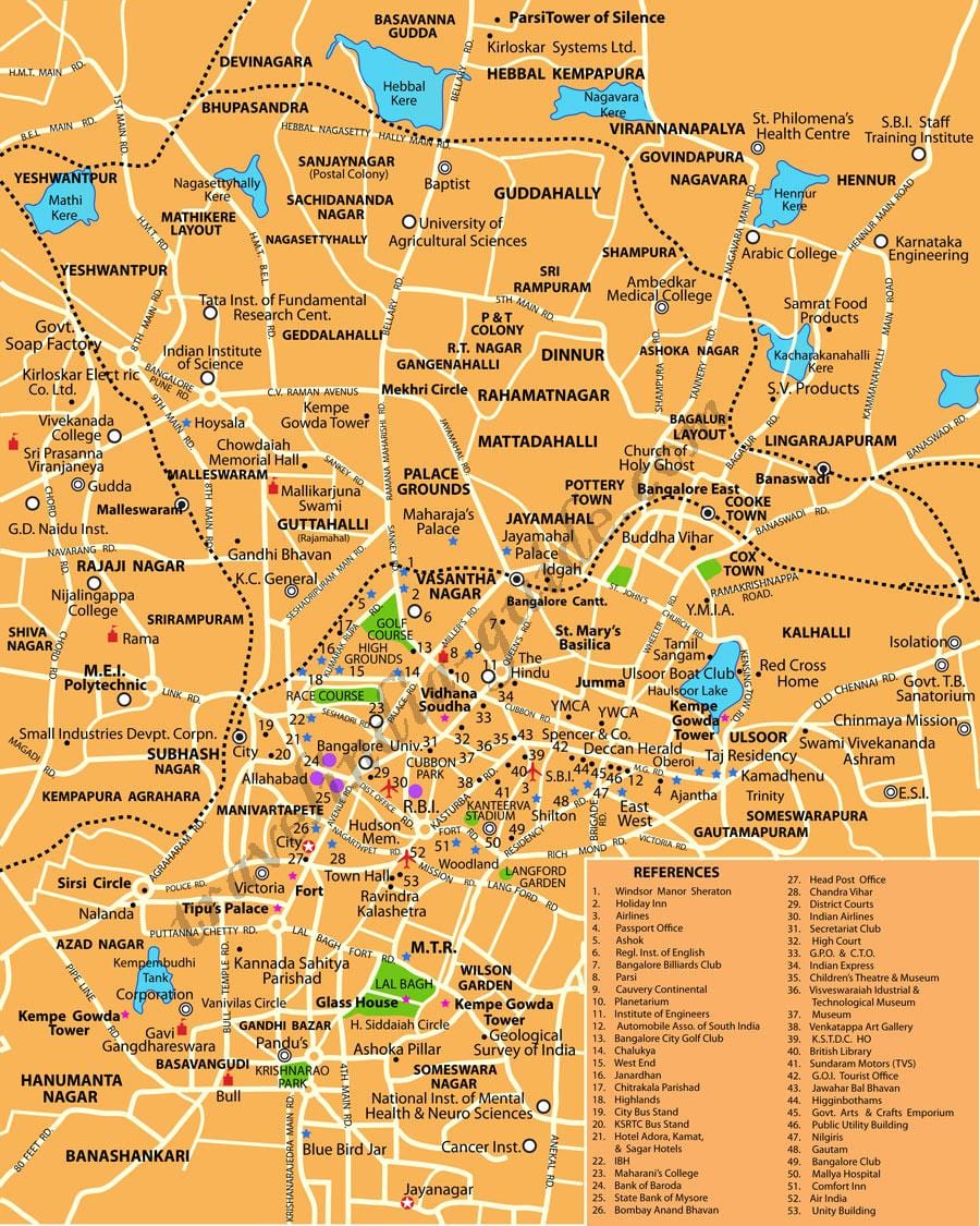 Bangalore pe harta