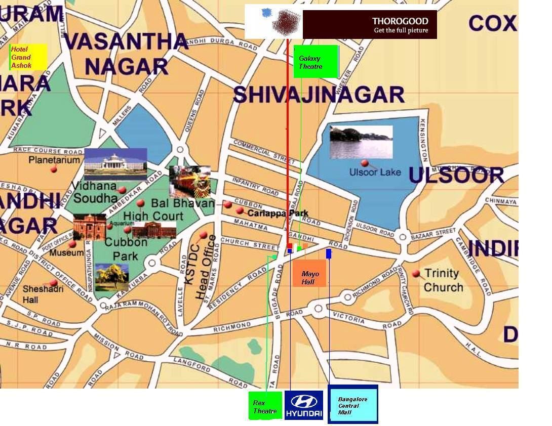 Ulsoor Bangalore arată hartă