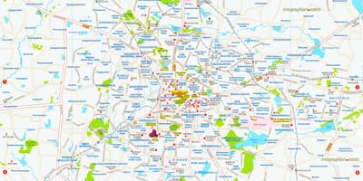 Harta orasului Bangalore detaliate