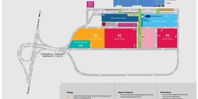Aeroportul Bangalore arată hartă
