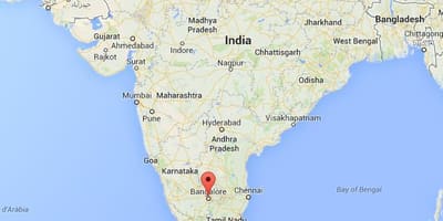 Bangalore în india hartă