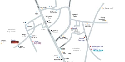 Harta electronică a orașului Bangalore