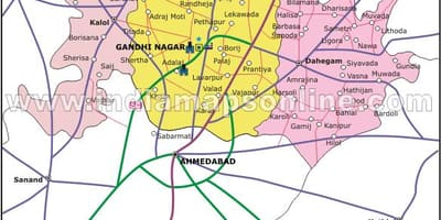Bangalore gandhinagar hartă